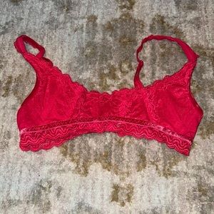 Victoria secret red lace bra